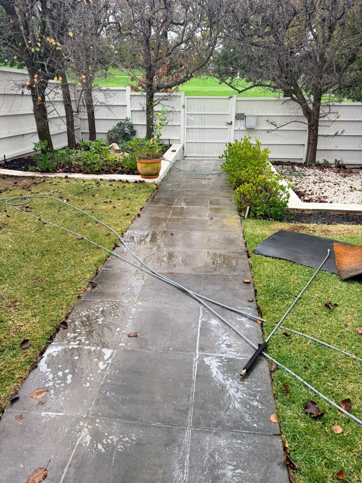 Patio before